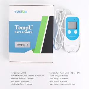 เครื่องบันทึกข้อมูลอุณหภูมิ/ความชื้นแบบ USB รุ่น HEDAO TempU 07B พร้อมสัญญาณเตือนและเครื่องหมายค่าสูงสุด/ต่ำสุด สำหรับตู้เย็น - Product Image 4