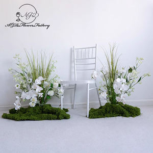 Vente en gros de fleurs artificielles de style boisé Arrangements floraux <span class=keywords><strong>au</strong></span> sol Accessoires de photographie Diffusion en direct Toile de fond pour cérémonie de mariage - Product Image 2