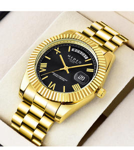 Nuovo Orologio da Polso di Lusso da Uomo con Cinturino in Acciaio Inossidabile, Impermeabile, al Quarzo, Finitura Oro, Argento, Oro Rosa, Stile Antico Sportivo in Lega - Product Image 6