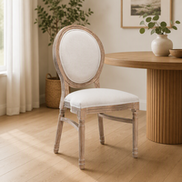 Chaise de salle à manger moderne en bois massif de style européen-américain avec dossier, pour la maison, l'hôtel, le café, ou comme chaise de coiffeuse de chambre.