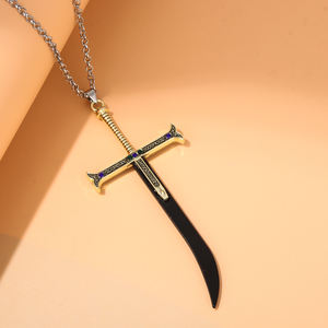 Collar <span class=keywords><strong>de</strong></span> Anime <span class=keywords><strong>de</strong></span> los Siete Mosqueteros, Espadachín, Gran Daga Rápida, Metal Nocturno, Ojo <span class=keywords><strong>de</strong></span> Halcón, Mihawk - Product Image 5