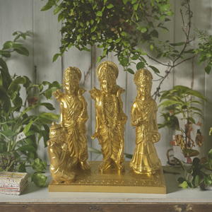 Statue en résine poly de Ram Sita Laxhman Hanuman pour la décoration intérieure modèle Animal artificiel Puja avec décor pour écrire le thème Anime - Product Image 3