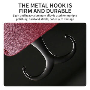 OEM ODM Premium-PU-Leder Autositz-Rückenhaken Aufbewahrung tragende Kopfstütze Lederhaken für Auto - Product Image 4