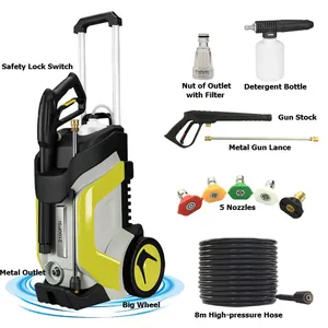 Home use Portable High Pressure Washer with Carbon brush motor Electric Car Washer High Pressure Cleaner