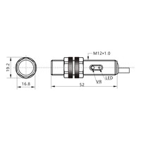 KDC12KB04N1 Diseño de tipo cilíndrico universal estándar M12 con IP67 NPN NO 4mm 30V DC Sensor de proximidad capacitivo