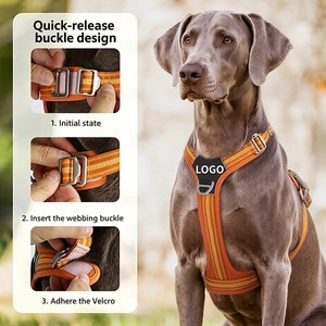 Arnés Ajustable para Perro con Logotipo Personalizado, Reflectante, Sin Tirones, con Hebilla de Liberación Rápida, Arnés Transpirable y Reflectante para Perro - Product Image 1