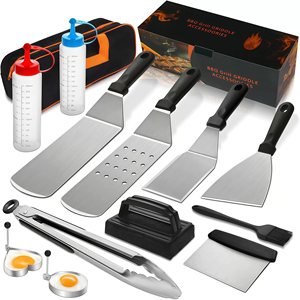 Kit d'accessoires pour plaque de cuisson plate et spatule de <span class=keywords><strong>barbecue</strong></span>, avec couvercle pour brosser les aliments, pour <span class=keywords><strong>barbecue</strong></span> en plein air, camping, pique-niques, Blackstone, Camp <span class=keywords><strong>Chef</strong></span> - Product Image 5