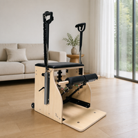 Chaise de Pilates Wunda en bois avec pédales séparées et poignées réglables pour studio à domicile