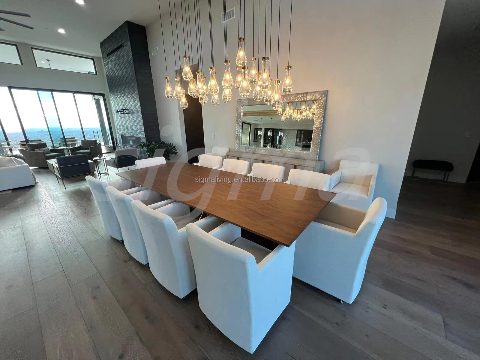 Indoor furniture kitchen restaurant customized dining chairs  luxury rectangle table and chairs dining table set