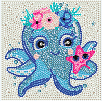 Kits de peinture diamant mosaïque pour enfants de style dessin animé 100% diamants complets cadre respectueux de l'environnement inclus-dessins d'animaux mignons