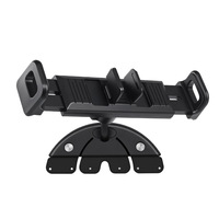 Nouveau support universel pour autoradio avec fente CD, double support de téléphone et support de tablette, tête sphérique de 17 mm à double pivot pour port CD