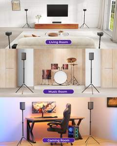 Paire de supports de haut-parleurs réglables, supports de sol pour haut-parleurs surround, supporte 6,6 livres, compatible avec <span class=keywords><strong>ULTIMEA</strong></span> Aura et Poseidon - Product Image 2