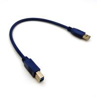 Câble d'extension USB 3.0 Type A mâle vers B mâle pour imprimantes, blindage tressé, en stock