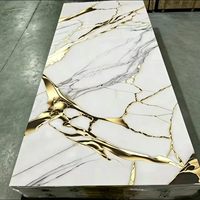 Panneaux muraux en marbre UV haute brillance, panneaux décoratifs intérieurs, installation rapide, panneaux muraux flexibles, panneaux muraux en PVC imperméables