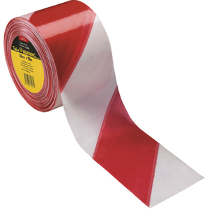Ruban de signalisation Take U, rouge et blanc rayé, adhésif, 50 mm x 100 m, ruban de barrière de sécurité - Product Image 2