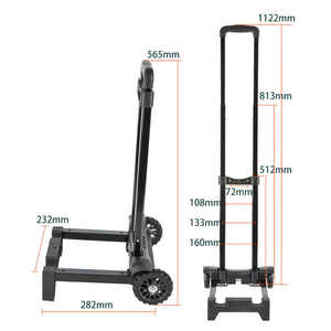 Mini chariot pliable de supermarché de chariot à bagages pour la plage extérieure de camping et le shopping - Product Image 5