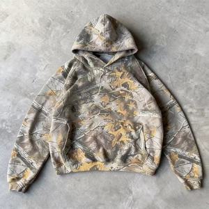 Sudadera con Capucha DTG con Estampado de Camuflaje, 500 g/m², Personalizada, Retro, Estilo Urbano, Holgada, 100% Algodón, Gruesa, con Diseño Real Tree para Hombre - Product Image 2