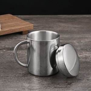 Tasse à boire pour enfants en acier inoxydable 304, avec couvercle, tasse à lait pour étudiants, Design minimaliste, utilisation pour la rentrée scolaire - Product Image 2
