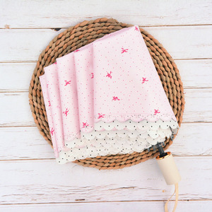 CHUVABAND Floral Dentelle Conception Contrôle Manuel Femmes UV Étanche <span class=keywords><strong>À</strong></span> La Pluie Protection Solaire Parasol Parapluie Pliable Jour De Pluie Accessoire - Product Image 3