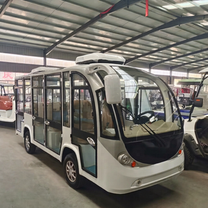 รถบัสไฟฟ้าท่องเที่ยวแบบมีหลังคา 96V 20Kw มอเตอร์ AC 4-17 ที่นั่ง แบตเตอรี่ตะกั่วกรด ความเร็วสูงสุด 60 กม./ชม. เวลาในการชาร์จ 5-7 ชั่วโมง - Product Image 1