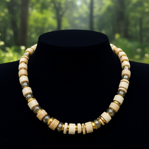 Collier à perles en acier inoxydable 316L plaqué or PVD, durable, résistant, bijoux de mode - Product Image 3