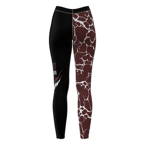 High Waist Yoga <b>Leggings</b> Full Length Sublimation Print Contrast Stitch Spandex/Nylon Four-Way Stretch Anti-Bacterial spats - Product Image 4