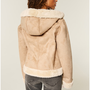 Veste en cuir solide de conception unique de vente chaude d'hiver fait sur commande à la mode porte des vestes de fourrure en cuir - Product Image 2