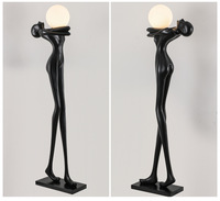 Lampadaire LED d'intérieur moderne surdimensionné, sculpture humaine artistique, lampes décoratives pour hôtels et maisons