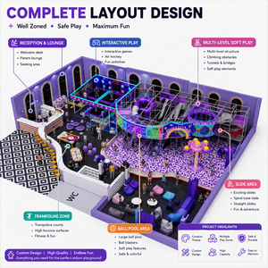 Aire de jeux intérieure commerciale pour enfants équipement de terrain de jeu intérieur <span class=keywords><strong>fait</strong></span> <span class=keywords><strong>maison</strong></span> avec <span class=keywords><strong>piscine</strong></span> à balles toboggan - Product Image 2