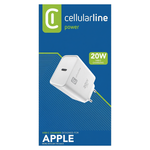 Cargador Cellularline USB Tipo-C 20W Power Delivery Blanco - Product Image 3