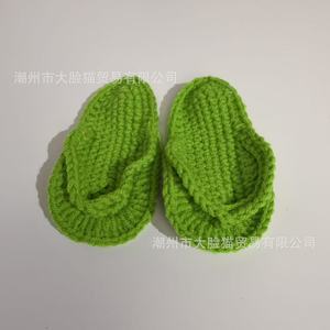 Chanclas de bebé hechas a mano de ganchillo, color sólido, accesorios de fotografía para recién nacidos, forma redonda, origen Chaozhou - Product Image 4