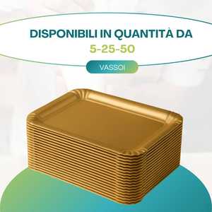 Vassoi in Cartone Dorato Usa e Getta per Dessert e Pasticceria, Stile Rustico, 48x34.5 Cm, Confezione da 9 - Product Image 5