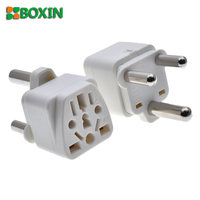 Adaptateur de voyage universel CA neuf pour ordinateur portable, appareil photo, téléphone portable, LED, 2 broches/3 broches Type-M 16A 250V ABS+Cuivre Certifié CE ROHS