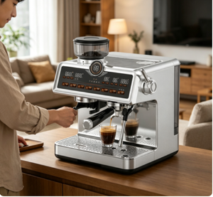 Cafetera <span class=keywords><strong>Espresso</strong></span> Automática HY de 20 Bares y 58 mm con Filtro, Doble Termobloque para Cappuccino, Latte y <span class=keywords><strong>Macchiato</strong></span> - Product Image 1