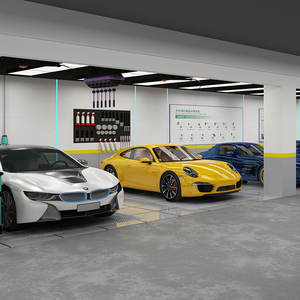 Dalles de sol emboîtables multi-emplacements jaune-gris pour atelier, tapis de drainage modulaire pour <span class=keywords><strong>garage</strong></span> automobile et station de lavage de voitures - Product Image 6