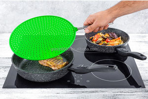 OEM panci Anti percikan 28 cm silikon, pelindung panci silikon pelindung percikan layar minyak wajan goreng pelindung percikan - Product Image 5