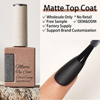Gel de finition sans essuyage, tenue longue durée 28 jours, couche de finition mate velours transparente, UV LED, sans résidu, non toxique, pour nail art, design en résine naturelle