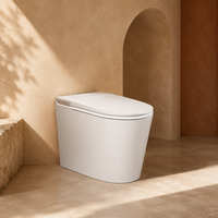 WC intelligent avec fonction de contrôle de santé, bidet électrique, siège chauffant, chasse d'eau à capteur, design moderne pour salle de bain et télécommande