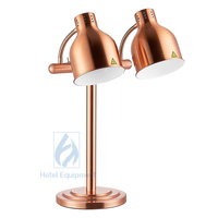 Équipement de buffet, lampe chauffante pour hôtel, support de lampe de table de luxe en or rose, réchauffeur de nourriture en fer, lumière chauffante pour aliments