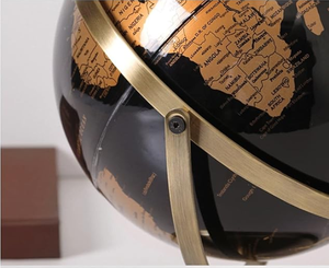 पृथ्वी दुनिया की सजावट डेस्कटॉप दुनिया शैक्षिक भौगोलिक काले महासागरों और धातु के साथ सीखने के लिए सोने की पृथ्वी दुनिया - Product Image 4