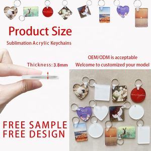 <span class=keywords><strong>Porte</strong></span>-<span class=keywords><strong>clés</strong></span> photo numérique en acrylique durable MDFSUB, impression par transfert thermique unilatérale, pendentif vierge personnalisable, étanche - Product Image 3