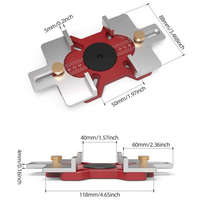 Gabarit de fraisage pour mortaise à 2 ou 1 porte, guide circulaire pour rainurage, gabarit de positionnement en aluminium, OEM, bricolage, industriel, pour mortaise, rainure de bord arrondi