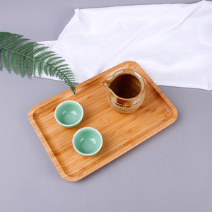 Plateau rectangulaire en bambou de qualité supérieure, multifonctionnel, pour servir thé, nourriture, usage domestique ou en restaurant - Product Image 3