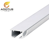 Rail de rideau en aluminium fin de 12 mm en gros avec support de plafond dissimulé et fixation murale, connecteur d'angle à 90 degrés pour baies vitrées