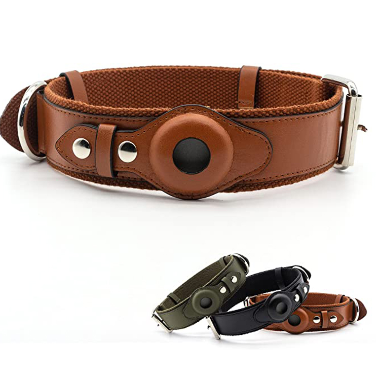Ошейник для собак с логотипом на заказ, кожаный ошейник с крышкой с биркой, Регулируемая пряжка, прочный, нелегко кусать, кожаный ошейник для домашних животных