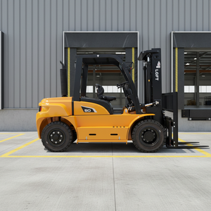 Chariot élévateur diesel neuf Shanghai LGFT <span class=keywords><strong>100</strong></span>% neuf, capacité 5, 7 et 8 tonnes, avec moteur ISUZU, fourches de 1520 mm, mât à 3 sections de 4500 mm - Product Image 4