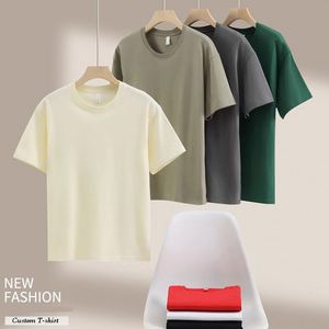 T-shirt pour homme en coton tricoté respirant, coupe ample, 200 GSM, avec impression DTG personnalisée de logo de haute qualité - Product Image 2