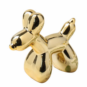 Adornos <span class=keywords><strong>de</strong></span> Cerámica Creativos con Galvanoplastia, Esmalte, Estilo Nórdico, Decoraciones <span class=keywords><strong>de</strong></span> Escritorio Pequeñas <span class=keywords><strong>de</strong></span> Lujo en Dorado - Product Image 2