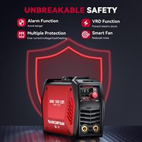 ARCCAPTAIN Poste à souder portable 165A, double tension 120V/240V, multifonction synergique MMA Lift TIG avec écran LED