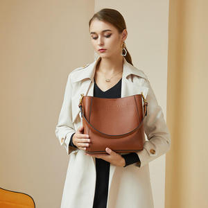 Sac à bandoulière en cuir de vache véritable Andong pour femmes et filles, sac seau de grande capacité, sac fourre-tout pour les déplacements en extérieur - Product Image 6